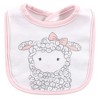 Hudson Baby Infant Girl Cotton Bib and Sock Set 5pk, Little Lamb, One Size - 4 of 4