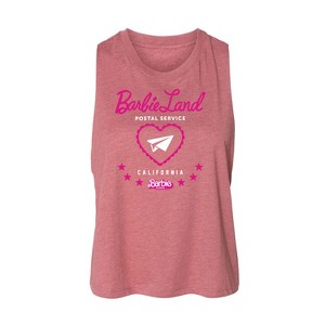 Women's Barbie Barbie Land Postal Service Graphic Racerback Tank - Heather Mauve - Small - 1 of 2
