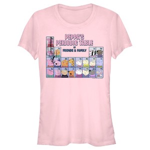 Juniors Womens Peppa Pig Periodic Table of Friends & Family T-Shirt - 1 of 4