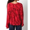 Women's Floral Flowy Sleeve Top - OLIVACEOUS - 2 of 4
