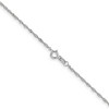 Black Bow Jewelry 1.1mm, 14k White Gold, D/C Singapore Chain Necklace - 2 of 4
