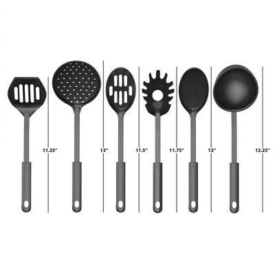 ChefBuddys Chef Buddy 6-Piece Kitchen Utensils Set – Plastic Cooking Tools with Spatulas, Spoons & Gadgets for Every Home Cook (Black) — фото 4
