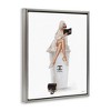 Stupell Industries Fashion Brand Emblem Coffee Cup Woman Black Floater Framed Canvas Wall Art - 3 of 4