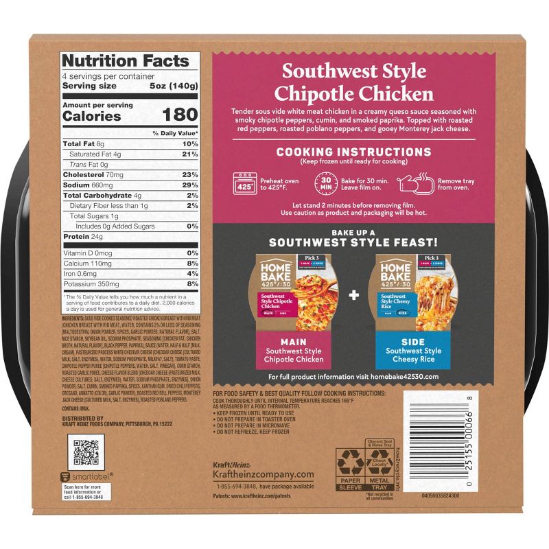 Home Bake Frozen Southwest Style Chipotle Chicken - 19.8oz, 3 of 10