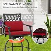 High Swivel Bar Stools Set, Counter Height Tall Patio Swivel Chairs Set , Height Patio Bar Chairs with Seat Cushion for Garden Lawn Backyard - 3 of 4