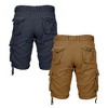 Galaxy By Harvic 2-Pack Men's Vintage Cotton Cargo Belted Shorts (Sizes, 30-42) - 2 of 3
