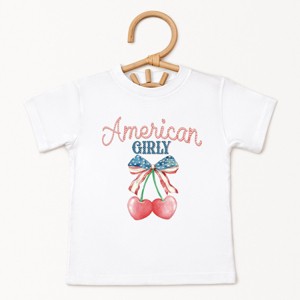 The Juniper Shop American Girly Cherries Coquette Toddler Short Sleeve Tee - 1 of 4