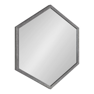 Laverty Hexagonal 30.5" Silver Framed Modern Wall Mirror