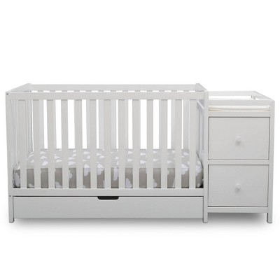 delta convertible crib with changing table