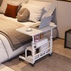 Homhougo 31.5" Adjustable Table Student Computer Portable Home Office Furniture Small Spaces Sofa Bedroom Bedside Desk Learn Play Game Desk On Wheels - 2 of 4
