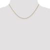 Black Bow Jewelry 1mm 10k Yellow Gold Solid Wheat Chain Necklace - 2 of 4