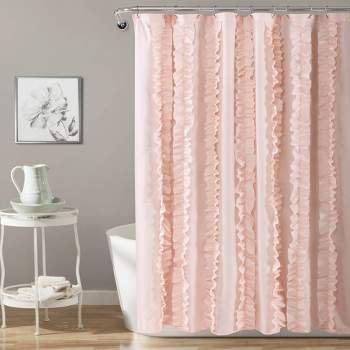 Belle Shower Curtain Blush - Lush Décor