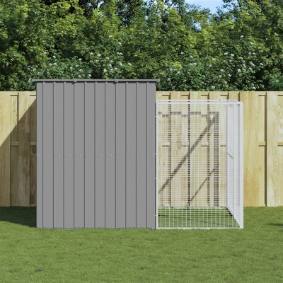 vidaXL Dog House Anthracite Galvanized Steel 84.3 x 99.6 x 71.3 in