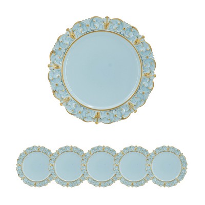 JUJABU Round Plastic Charger Plate