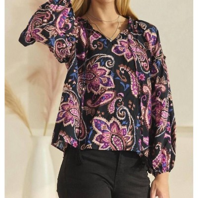 Women's Poised In Paisley Top - Oddi