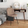 Costway Dining Chair Set of 2 Modern Upholstered Velvet Accent Leisure Chair Kitchen - 4 of 4