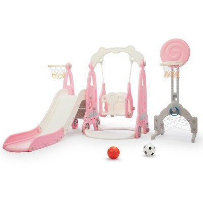Infurnic Baby Activity Gyms Multi-Functional Climbing Frame, PE and PP Material, Safe and Sturdy Design, Multicolored, 52.76"*14.97"*5.71"