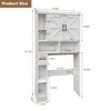Over-The-Toilet Storage Cabinet with Double Doors & Adjustable Shelves – Freestanding Toilet Organizer for Small Bathrooms, Space-Saving, White - 2 of 4