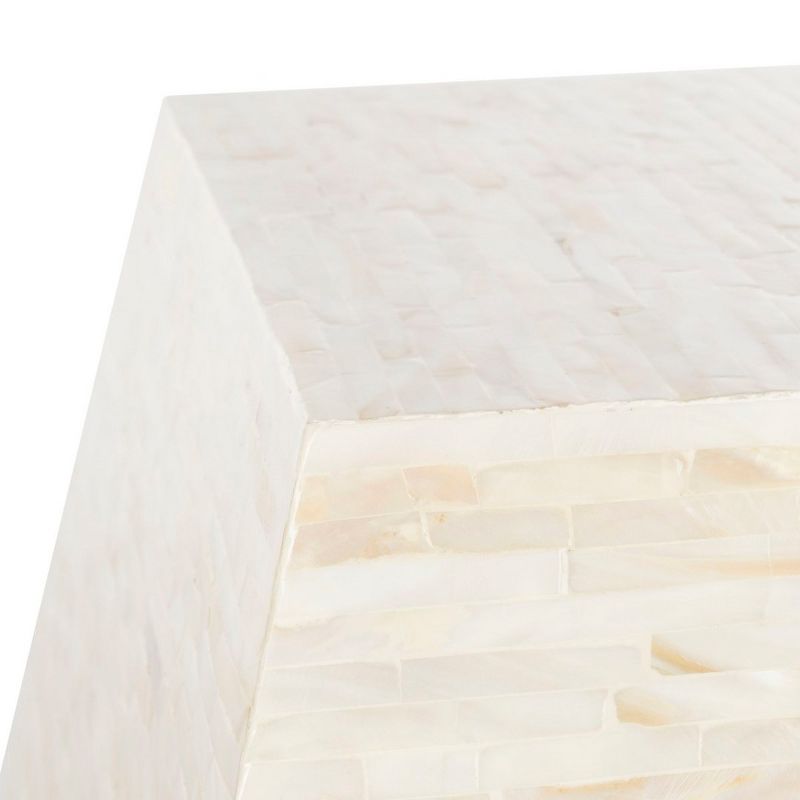 Lea Mosaic Geometric Side Table - Multi/Light Beige - Safavieh., 5 of 7