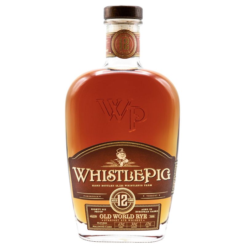 WhistlePig Old World 12yr Straight Rye Whiskey - 750ml Bottle, 1 of 5