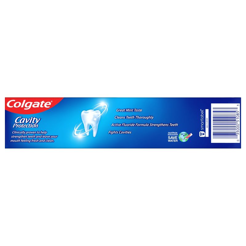 Colgate Cavity Protection Fluoride Toothpaste - Great Regular Flavor, 3 of 7