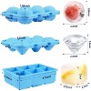 MOVSSOU Silicone Ice Cube Trays Square Sphere Diamond Shape 3 Pack - 3 of 4