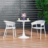 WestinTrends Playa 3-Piece Indoor Outdoor Metal Patio Dining Table Set With Stackable Patio Chairs - 2 of 4