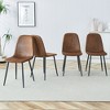 Sapphtopaz Mid-Century Modern Dining Chairs Set of 4/6, Cushioned Kitchen Chairs with Fabric Upholstery & Metal Legs - 2 of 4