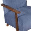 Grungis Corduroy Accent Chairs,Living Room Chairs with Solid Wood Arms and Legs in Brown Finish,Comfy Chairs for Living Room,Bedroom - 3 of 4