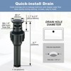 WOWOW 4 in. Centerset Double Handle High Arc Bathroom Faucet - 4 of 4
