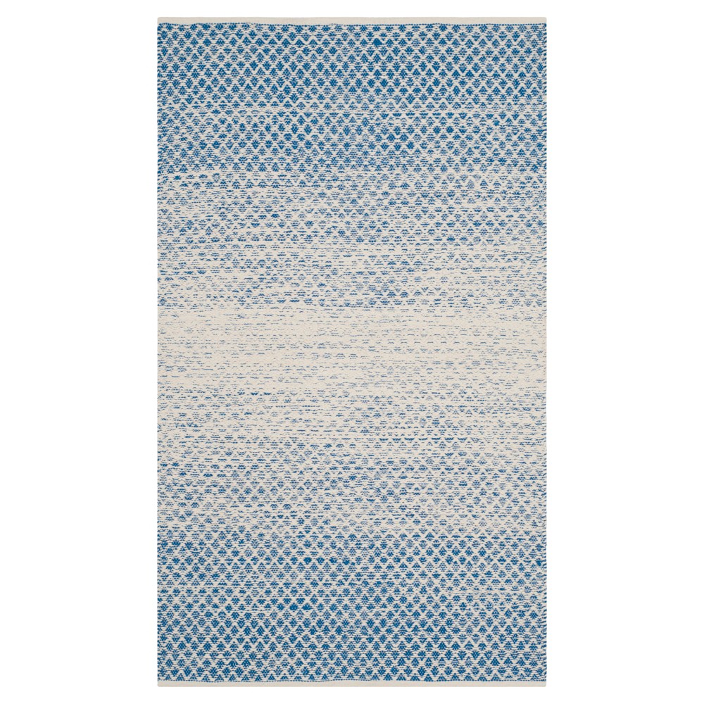 Blue/Ivory Geometric Flatweave Woven Accent Rug 3'x5' - Safavieh