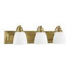 Livex Lighting Springfield 3 - Light Vanity in  Antique Brass - 3 of 4