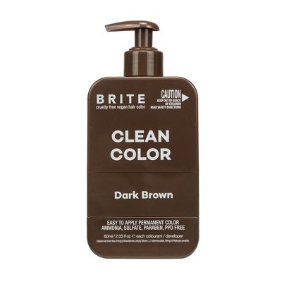 BRITE Clean Permanent Hair Color Kit - Dark Brown - 4.05 fl oz