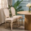 Nordlys Set of 2 Wooden Chairs with Fabric Seats Classic Style Dining Room - 2 of 4