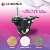 Liquid Stands Keyboard Stand Caster Wheels Set of 4 Replacement Locking Heavy Duty Wheels with Brake - Piano Stand Parts and Accessories - 3 of 4