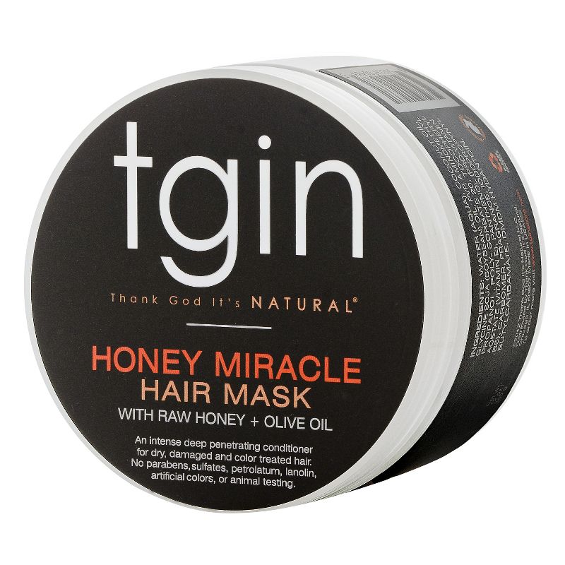 TGIN Honey Miracle Hair Mask with Raw Honey + Olive Oil Deep Conditioner - 12oz, 4 of 10