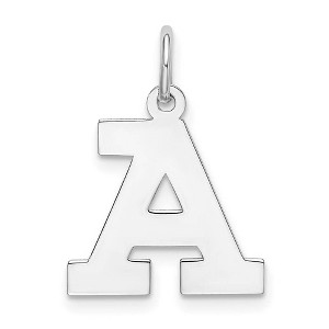 Black Bow Jewelry Sterling Silver Amanda Collection Medium Block Style Initial A Pendant - 1 of 4