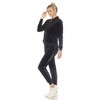 Women's 2-Piece Velour with Faux Leather Stripe - White Mark - 2 of 4