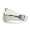 Black Bow Jewelry Men's 12.5mm Polished Stainless Steel Tapered Signet Ring - 3 of 4