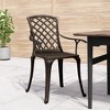 vidaXL Garden Chair Bronze Cast Aluminum - Set of 6 - 3 of 4