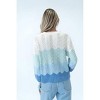 Women's Ariella Scalloped Striped Sweater - SIX/FIFTY - 2 of 4