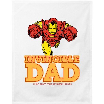 Marvel Comics Iron Man Iron Dad White Dish Towel