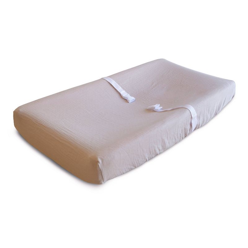 Mushie Extra Soft Muslin Changing Pad Cover, 1 of 4