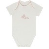 Ely's & Co.  Cotton Baby Girl Short Sleeves Bodysuits-Undershirts Pink - 3 Pack ,Stripes, Floral Dot , Butterfly - 4 of 4