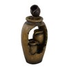 NAYSAYE Fountain Decorative 3 Tier Water Feature Rustic Design for Indoor Outdoor, Brown, 11.8"*32.7"*22" - 2 of 4