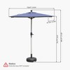 Vynxaria Rectangle Patio Umbrella - Crank Lift & Tilt Function for Ultimate Shade Control - 3 of 4