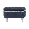CAVINAS 29.5" Fabric Storage Benches with Button-Tufted,Modern Window Footstool with Fringe,Footboard Bench for Bedroom - 4 of 4