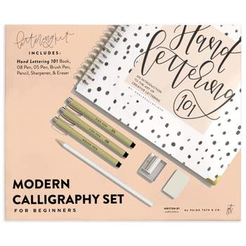 STMT DIY Make Your Mark Hand Lettering Set, Step-by-Step Beginner Modern  Calligraphy Hardcover Workbook, Includes Practice Sheets, Stencils,  Flexible