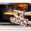 REGALWOVEN Cotton Heat Resistant Stain-Resistant Oven Mitts 2 Pcs with Pot Holders 4 Pcs 11x7.1inch - 3 of 4