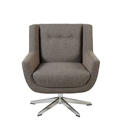 Nina Swivel Lounge Star Based Chair Brown